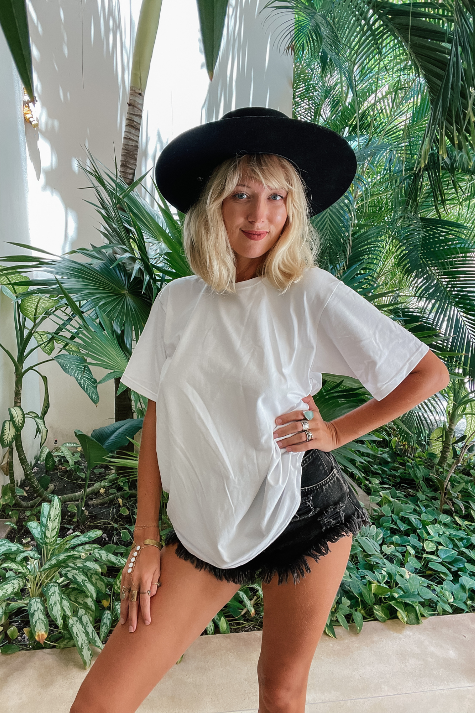 Organic White Woman Oversize T-shirt