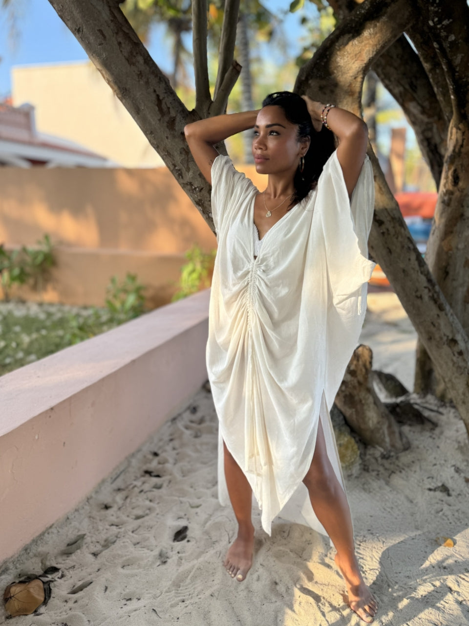 White La Divina Caftan