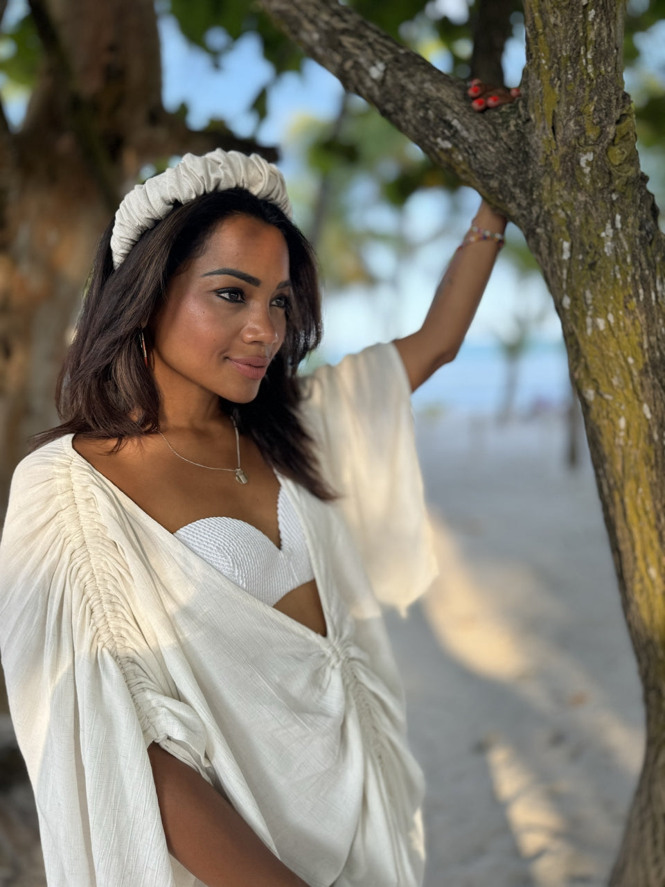 White La Divina Caftan
