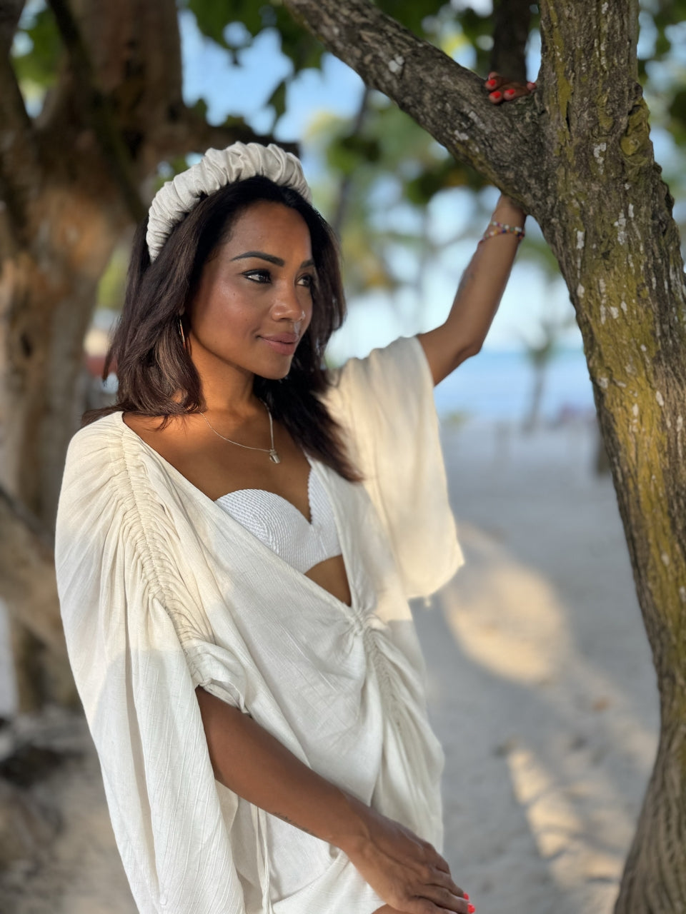 White La Divina Caftan