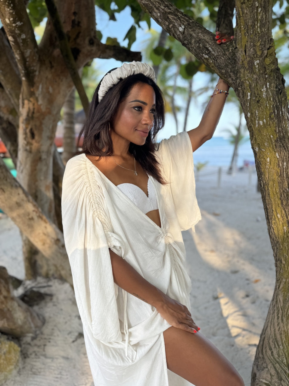 White La Divina Caftan