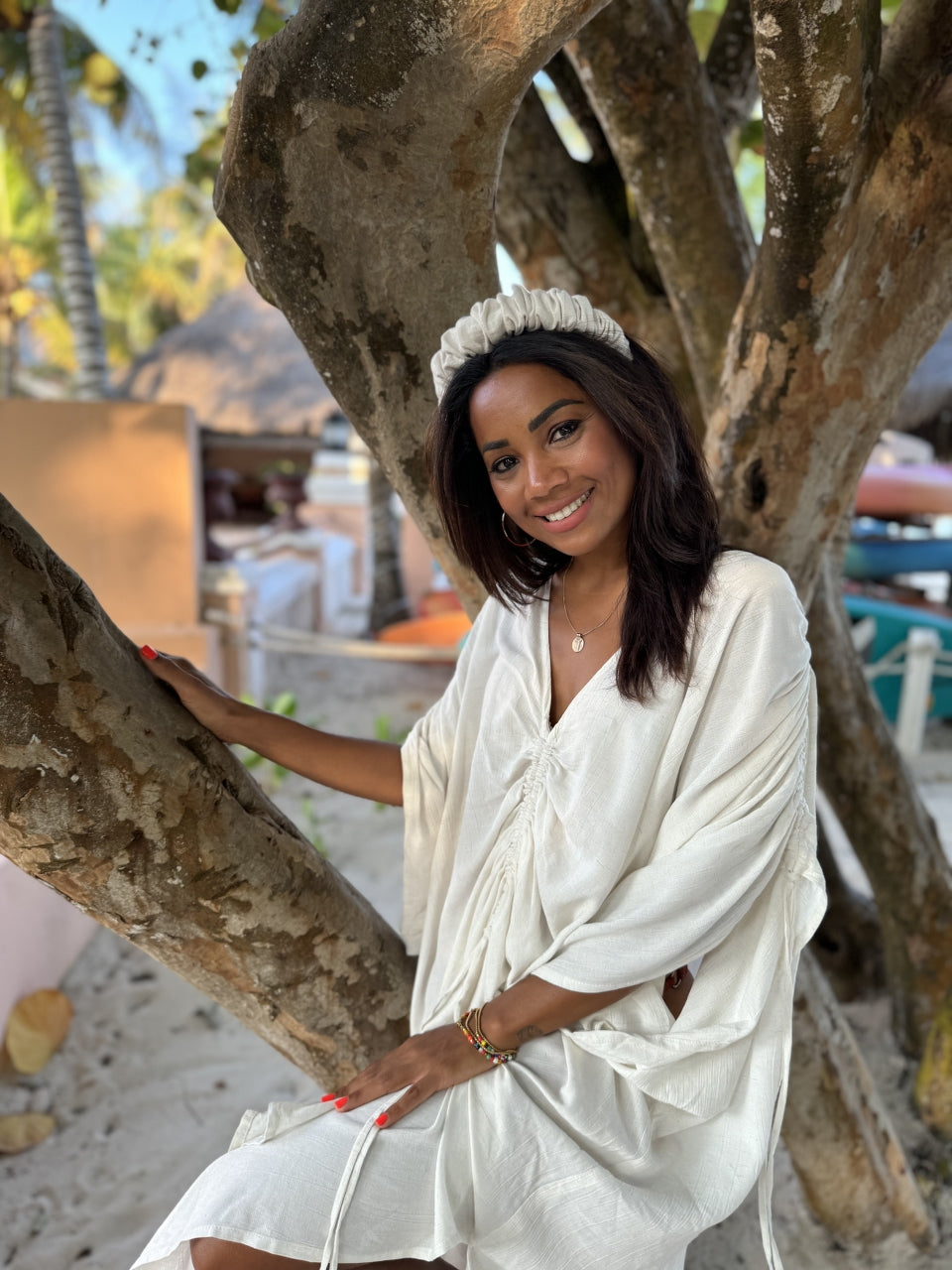 White La Divina Caftan
