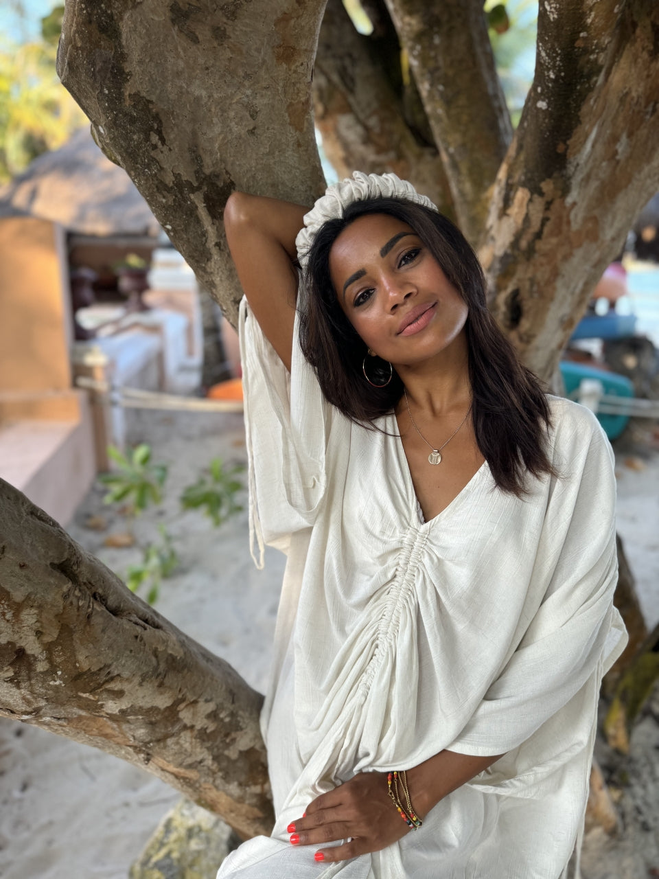 White La Divina Caftan