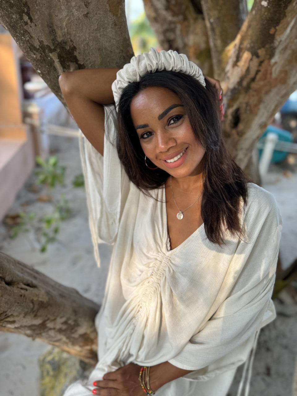 White La Divina Caftan