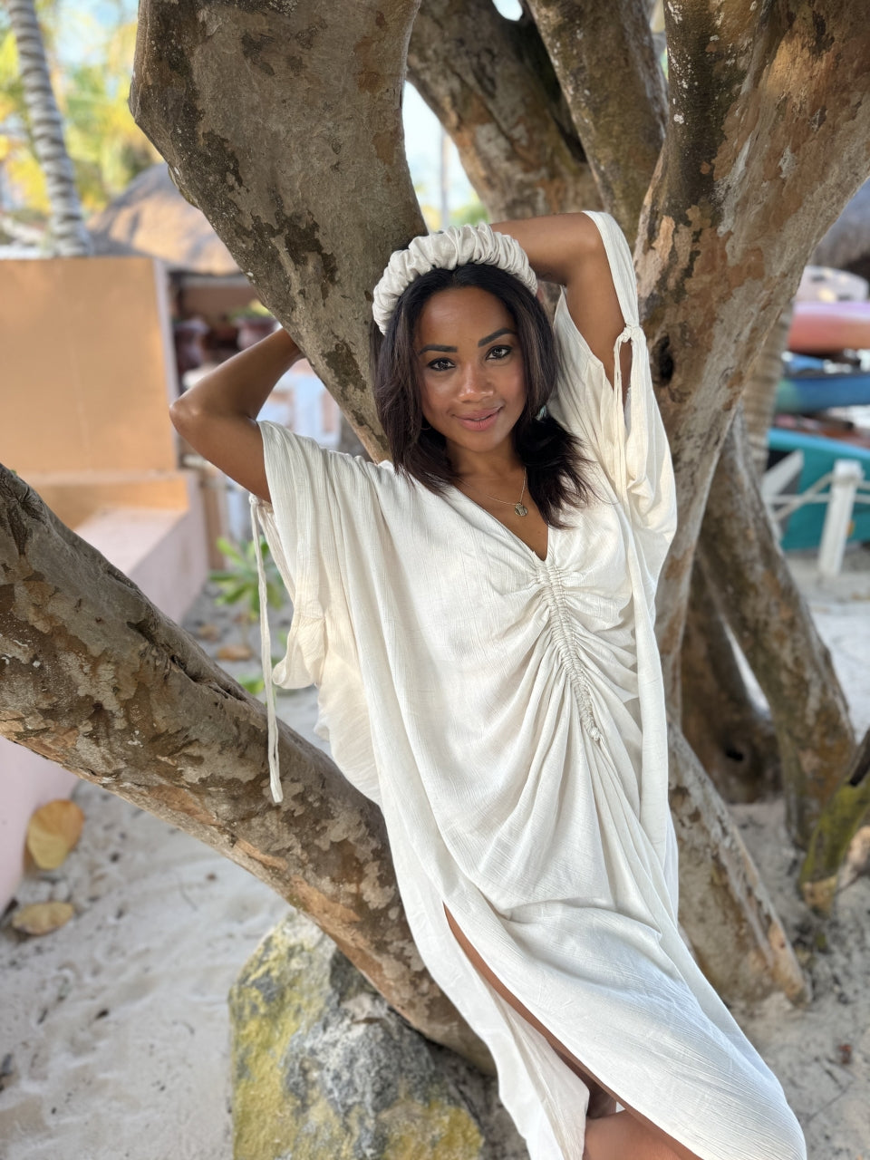 White La Divina Caftan