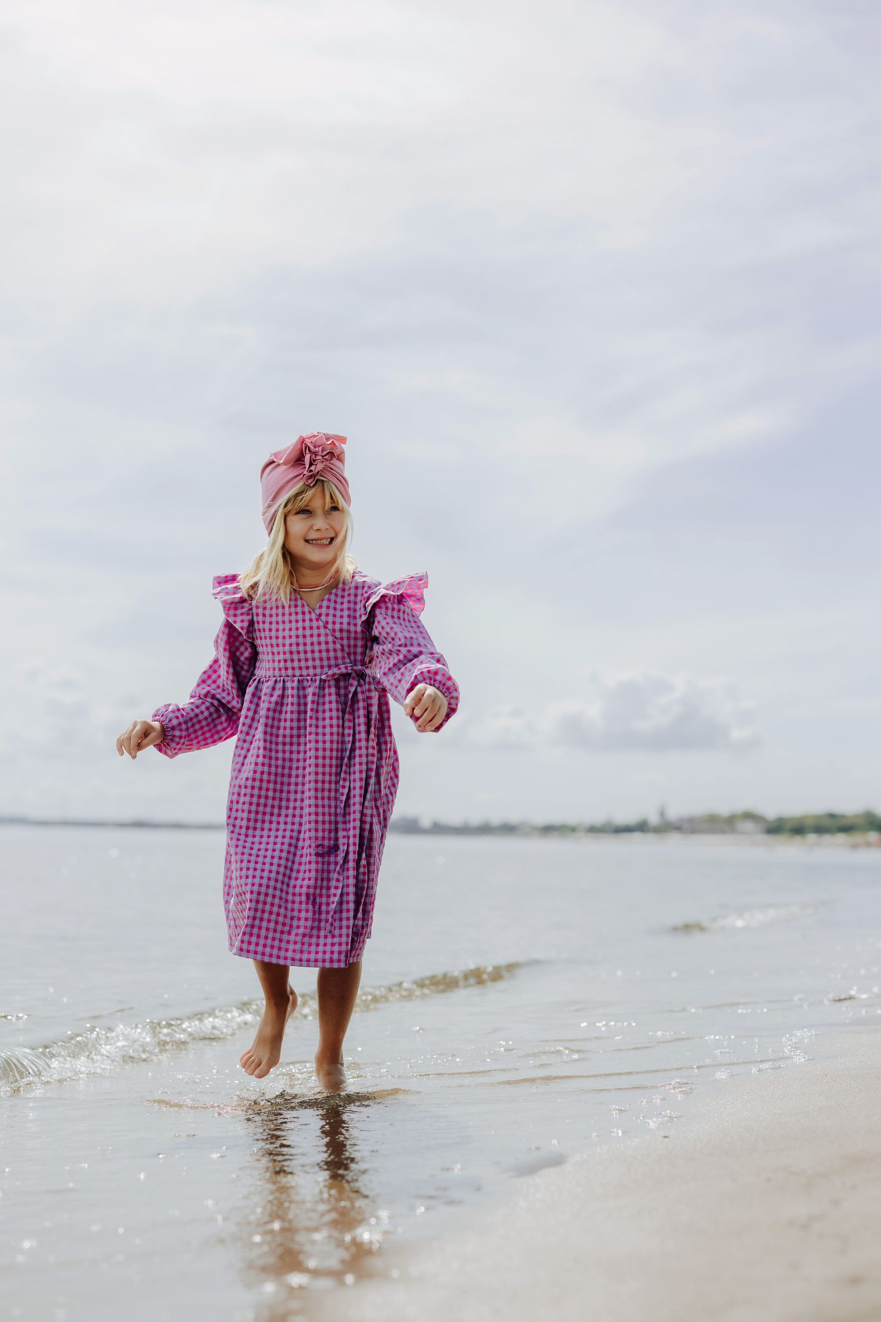 Organic Mauve Pink Turban No.1