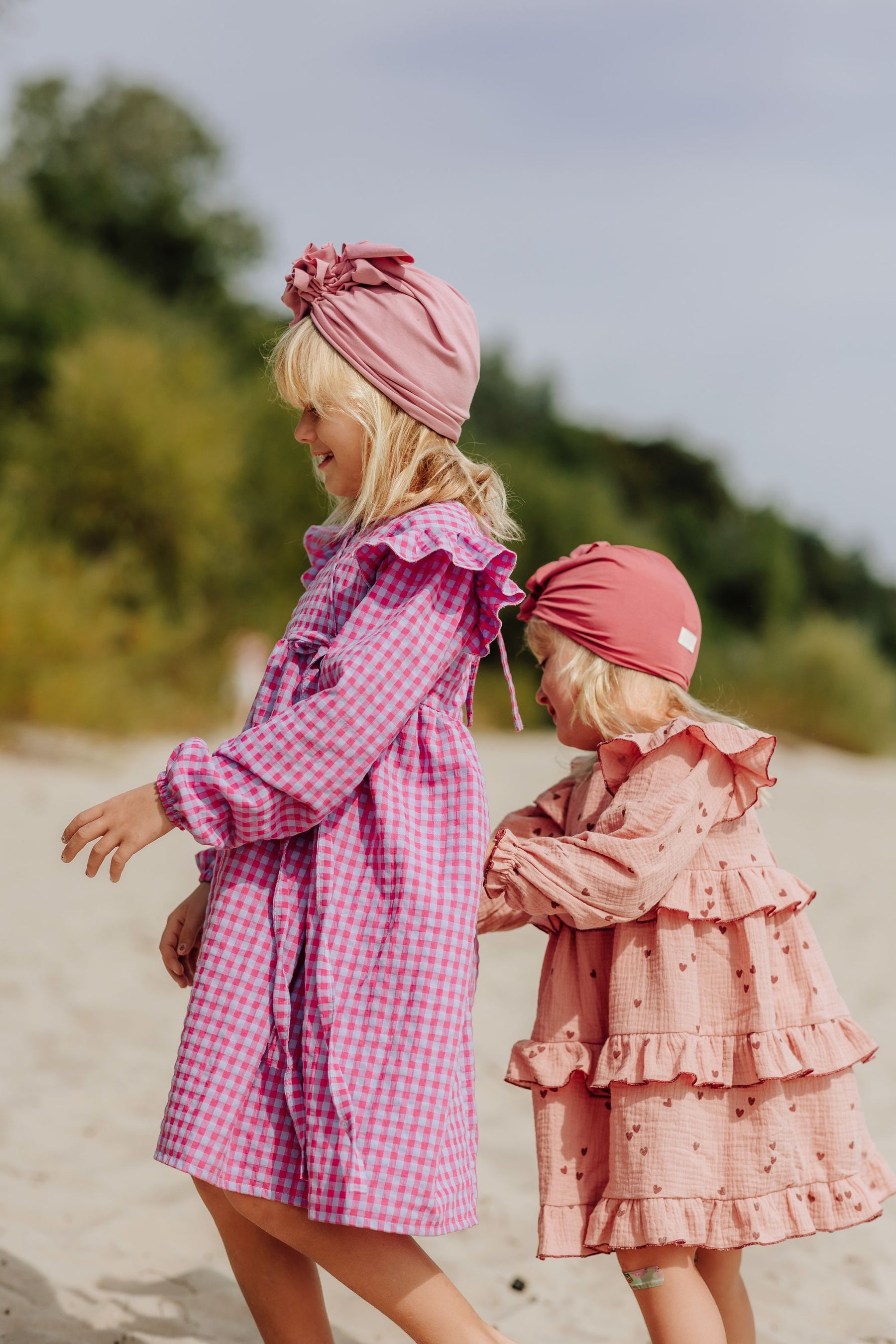 Organic Mauve Pink Turban No.1