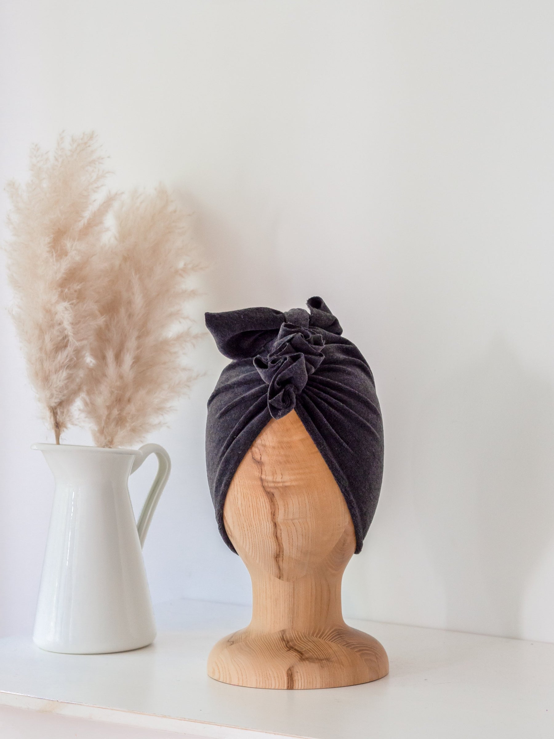 Turban No.1 Velvet Dark Grey
