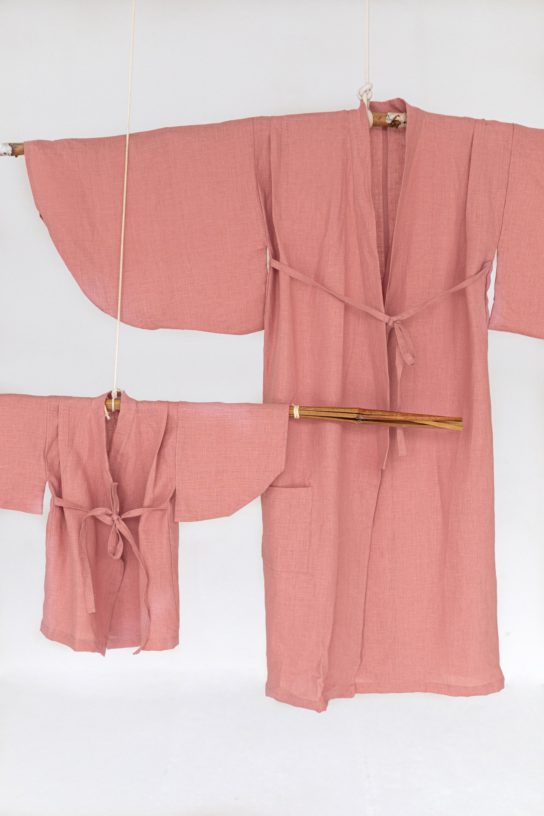 Yukata Kimono Linen Pink