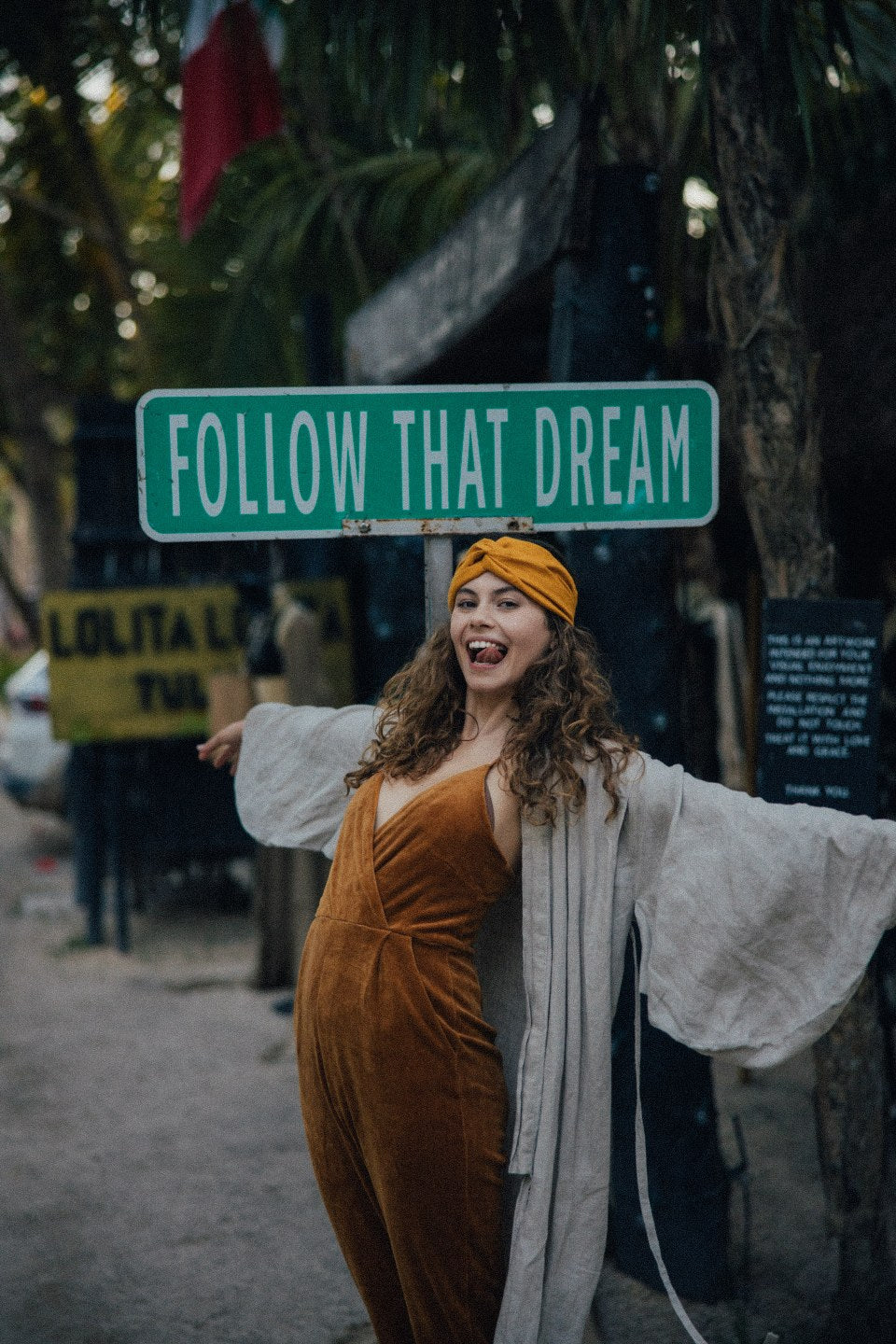 Linen Ochre Turband Maxi