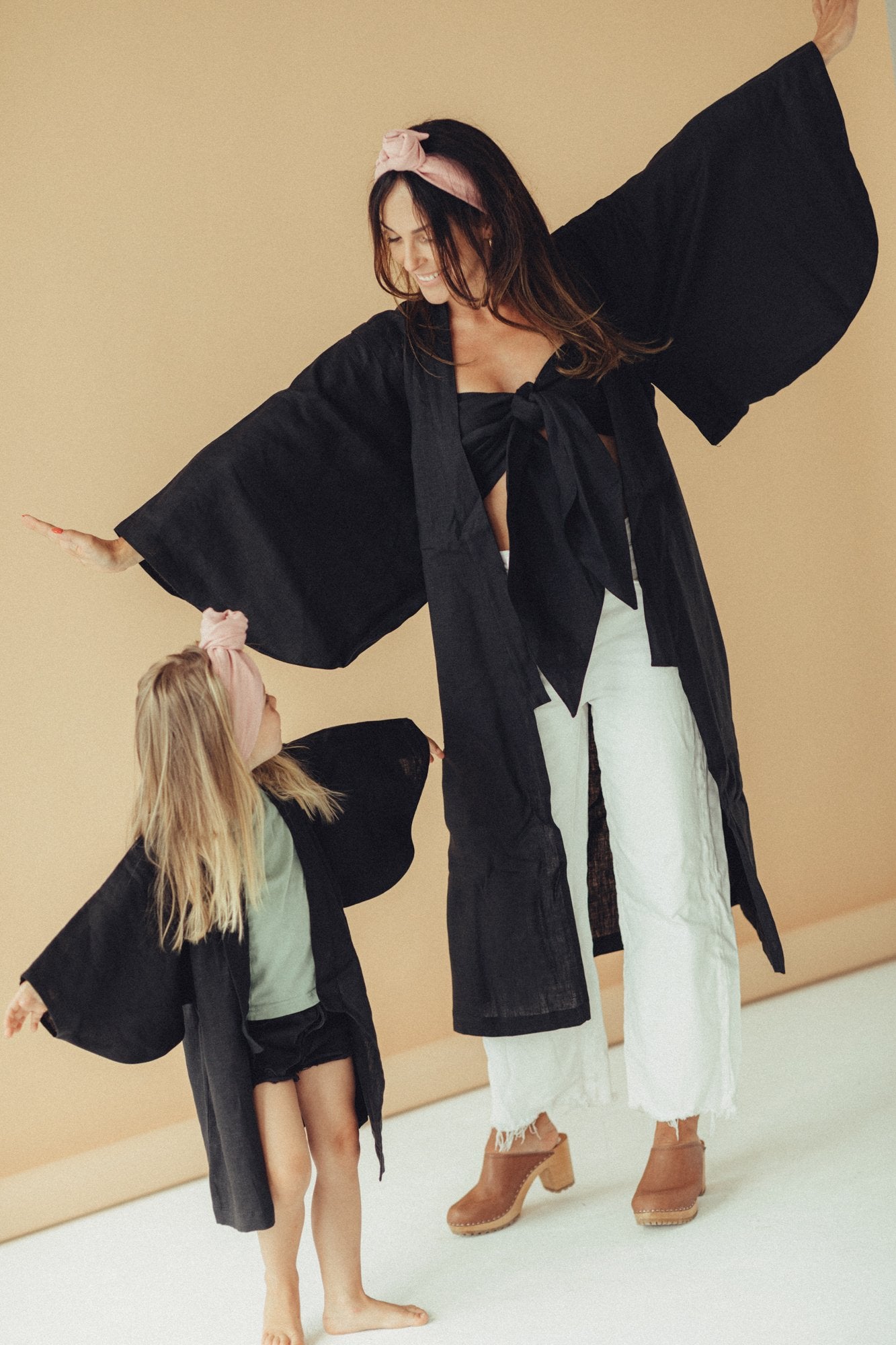 Yukata Kimono Linen Black