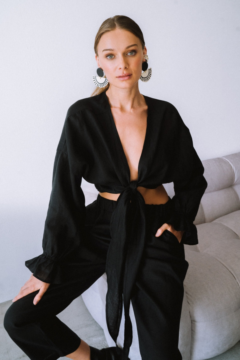 Long Mariposa Linen Shirt