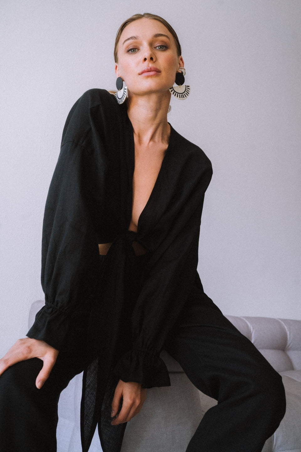Long Mariposa Linen Shirt