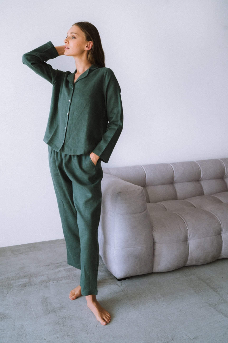 Linen Long Pajamas - Choose Your Color