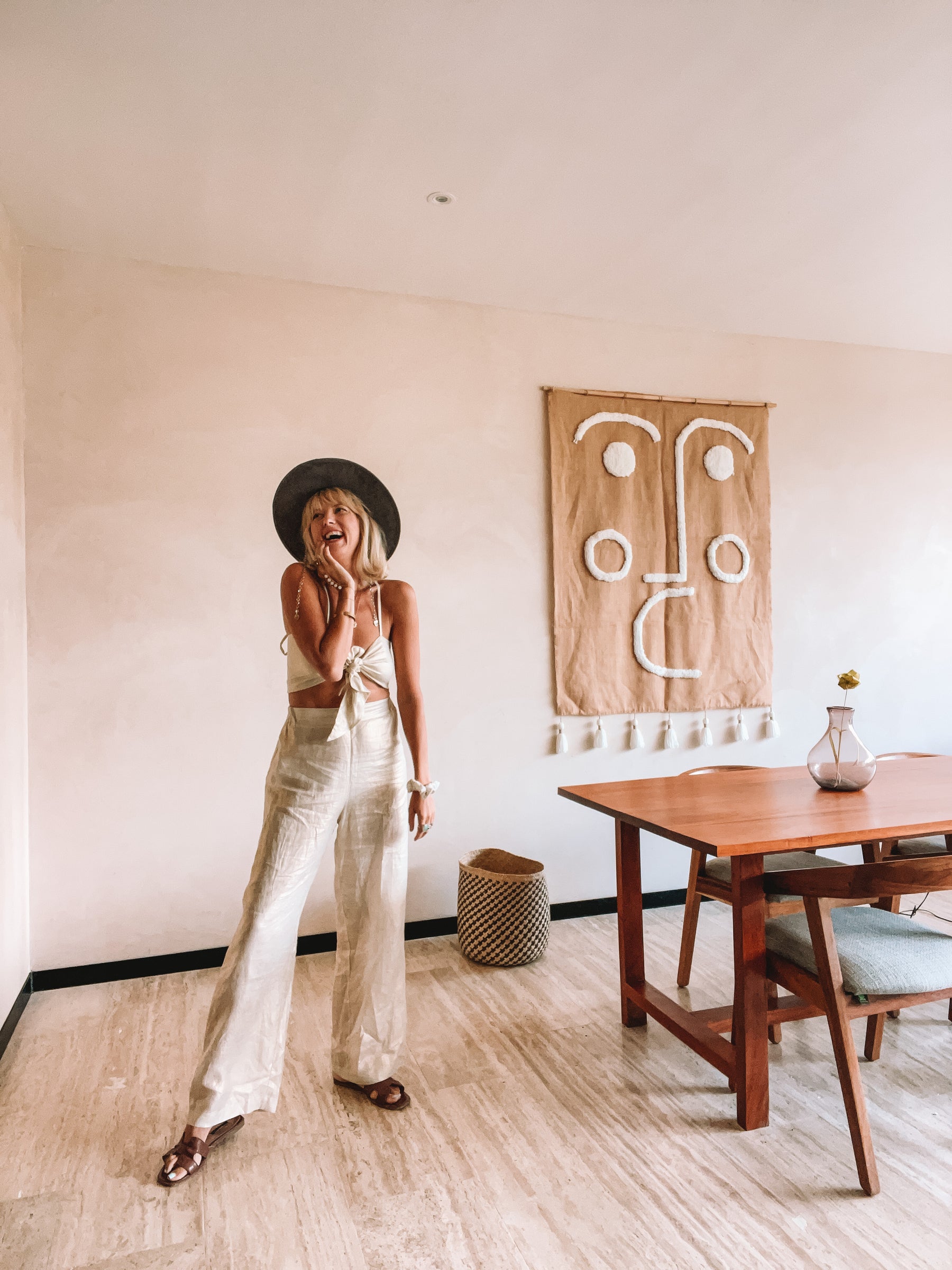 Golden Linen Pants