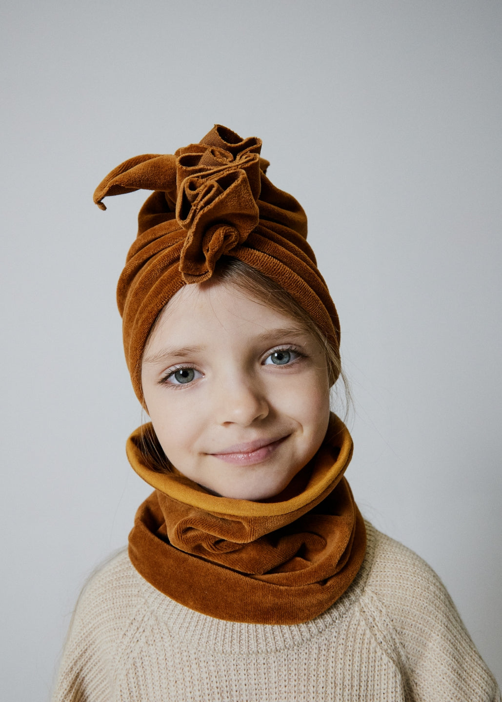 Velvet Golden Ochre Turban No.1 SALE