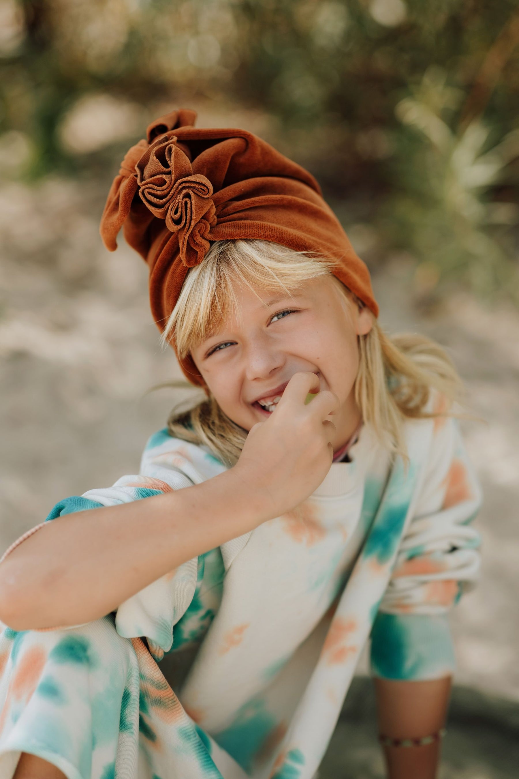 Velvet Golden Ochre Turban No.1