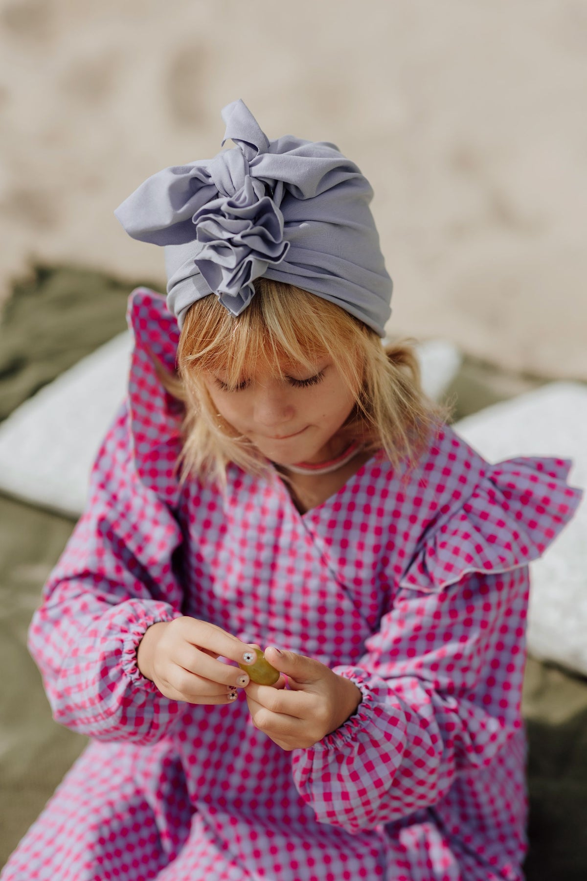 Organic Lilac Turban No.1