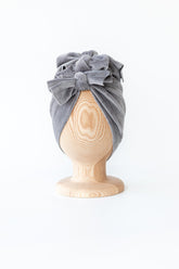 Turban No.3 Velvet Silver Grey